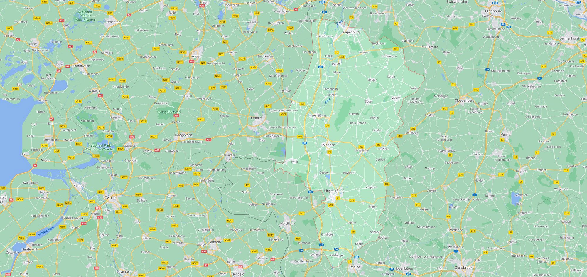 Karte Emsland
